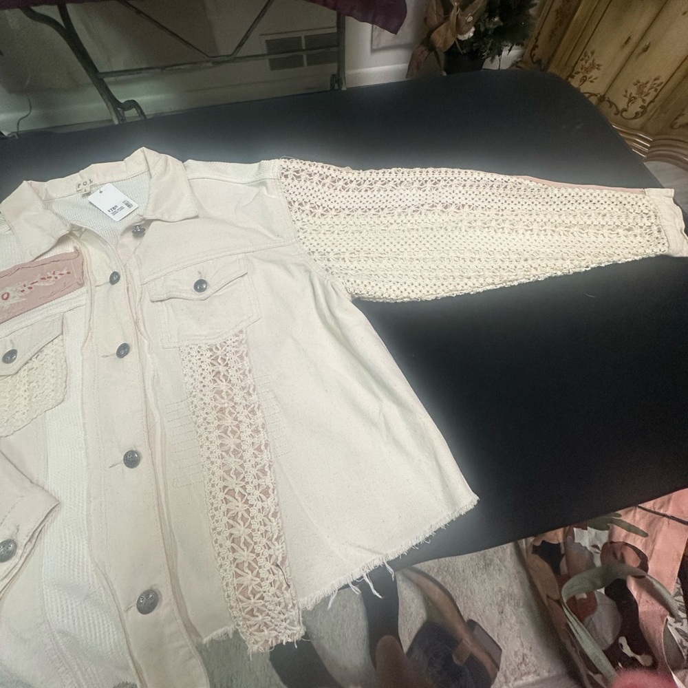 Denim/knit/oversized jacket - Picture 2 of 10